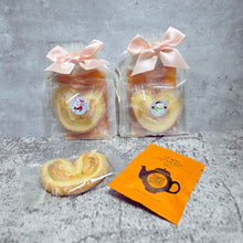 Load image into Gallery viewer, Tea with Handmade Palmier Small Gift Bag | Event gifts | Festive Gift | Wedding Gifts | Farewell Gift | Farewell Tea | Farewell Cookies | Individually Packaged tea bags | Individually Packaged Palmier