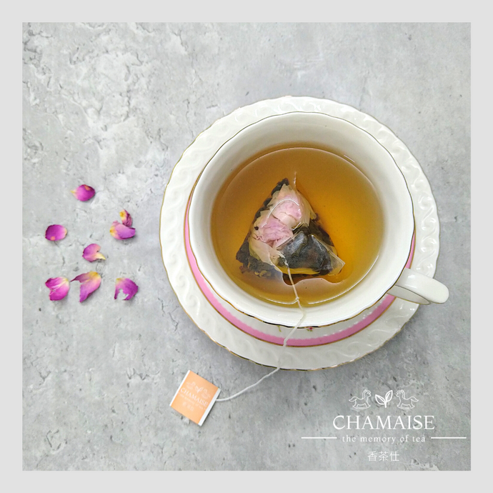 玫瑰烏龍茶 | 立體三角原葉茶包 | 台灣茶 | 香茶仕 | Rose Oolong Tea | Pyramid Whole Leaf Tea Bag | Taiwan Tea | CHAMAISE