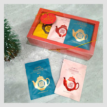 Load image into Gallery viewer, Tea Bag Giftbox| Pyramid Whole-leaf Tea Bag | 3 Flavours 12 Sachets | Taiwan Tea | with Hang Tag Option
